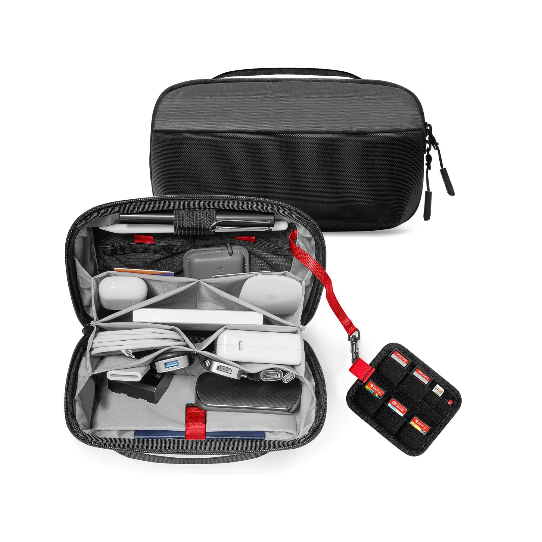 Tech Accessories For Travel - Reise-Technik-Organizer-Tasche, Wasserabweisende Mehrzweck-Elektronikzubehörtasche für Kabel, Ladegeräte