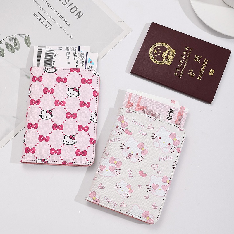 Tech Accessories For Travel - Hello Kitty Reisepasshülle für Damen, PU-Leder,